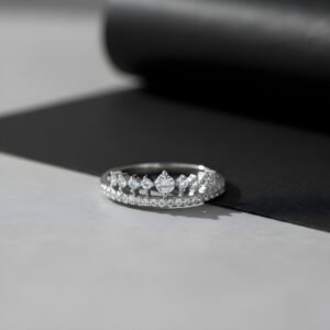 Crown Band Silver Ring