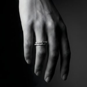 Crown Band Silver Ring