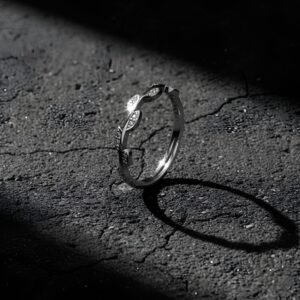 Twisted Sparkle Silver Ring