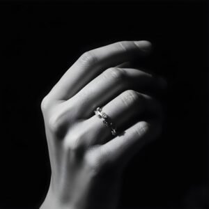 Twisted Sparkle Silver Ring