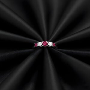 Crimson Vow Silver Ring