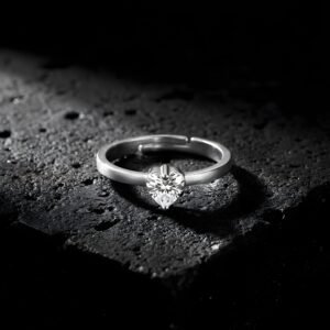 heart solitaire ring