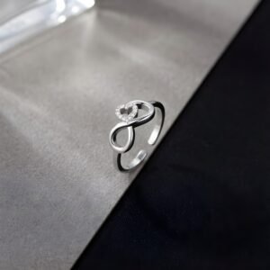 Heart Infinity Silver Ring