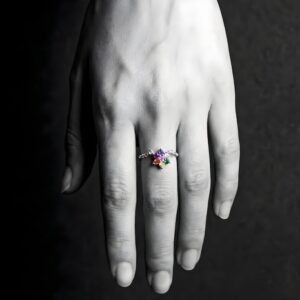 Bloom Chain Silver Ring